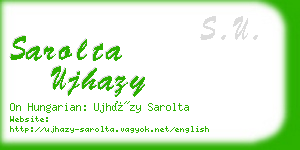 sarolta ujhazy business card